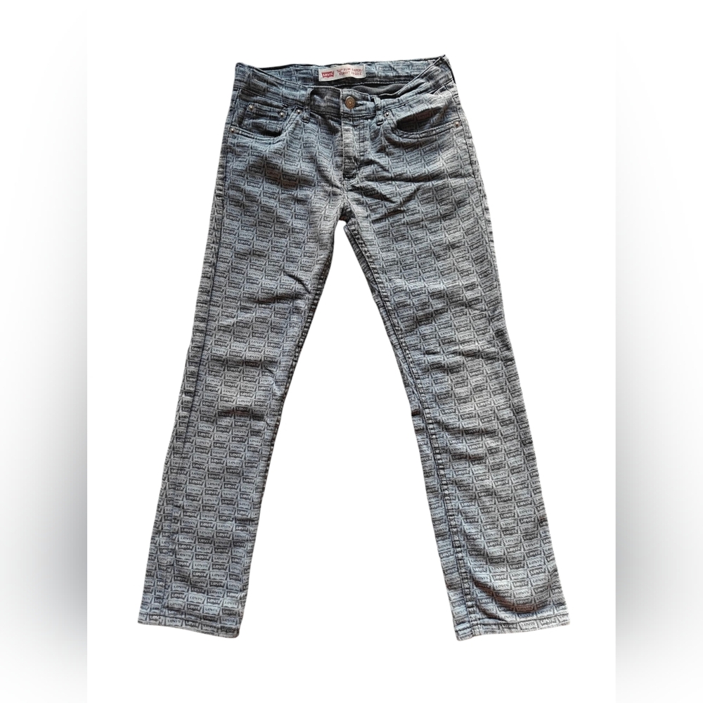 Hurry! Store Close Next Week!! Levi's Women Straight Leg Jeans - Gray Pattern